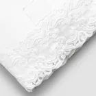 High Quality White Linen Sheet with Lace for Double Bed - Fiumana Viadurini