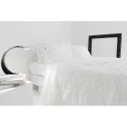 High Quality White Linen Sheet with Lace for Double Bed - Fiumana Viadurini