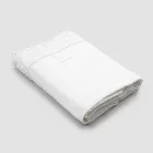 High Quality White Linen Sheet with Lace for Double Bed - Fiumana Viadurini