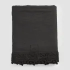 Double Bed Sheet in Linen with Poema Lace, 3 Finishes - Dulcis Viadurini