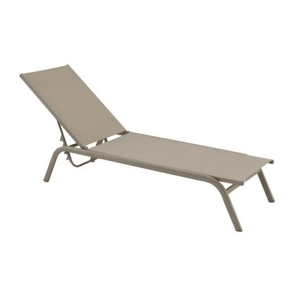 Garden Sunbeds in Painted Aluminium and Textilene, 2 Pieces - Bunny Viadurini