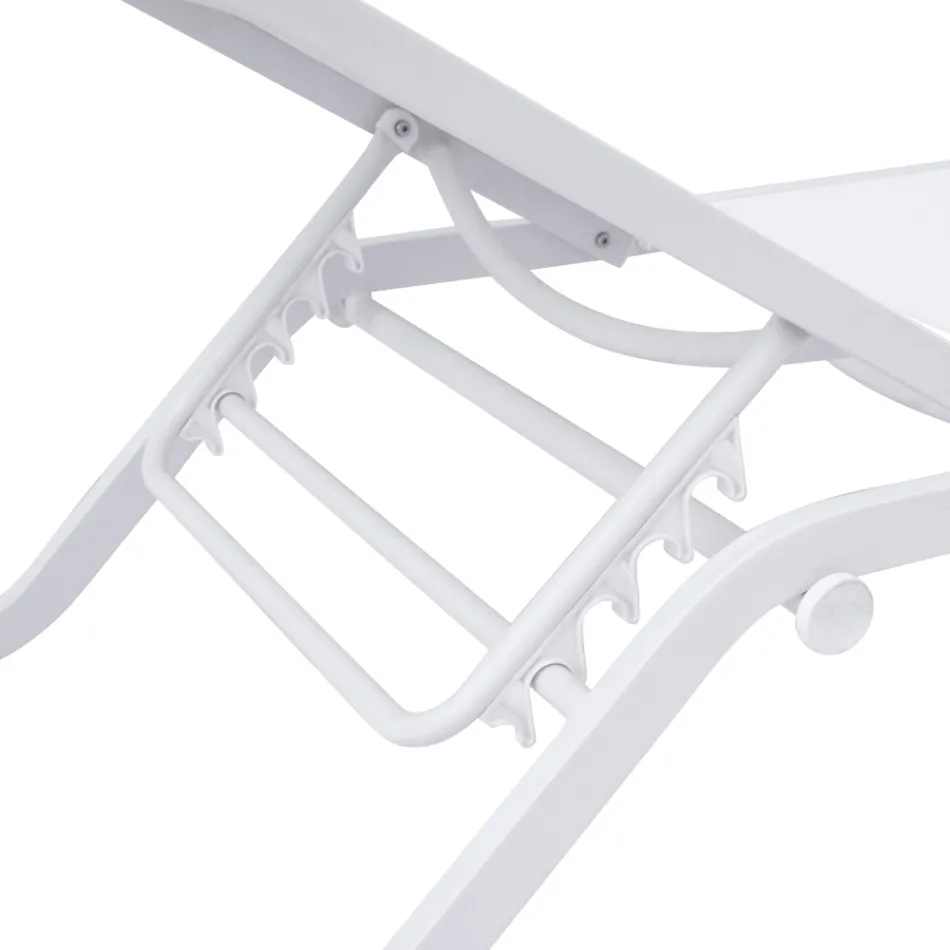 Solaya 194x65 cm Outdoor Sun Lounger in Aluminum and Textilene Viadurini