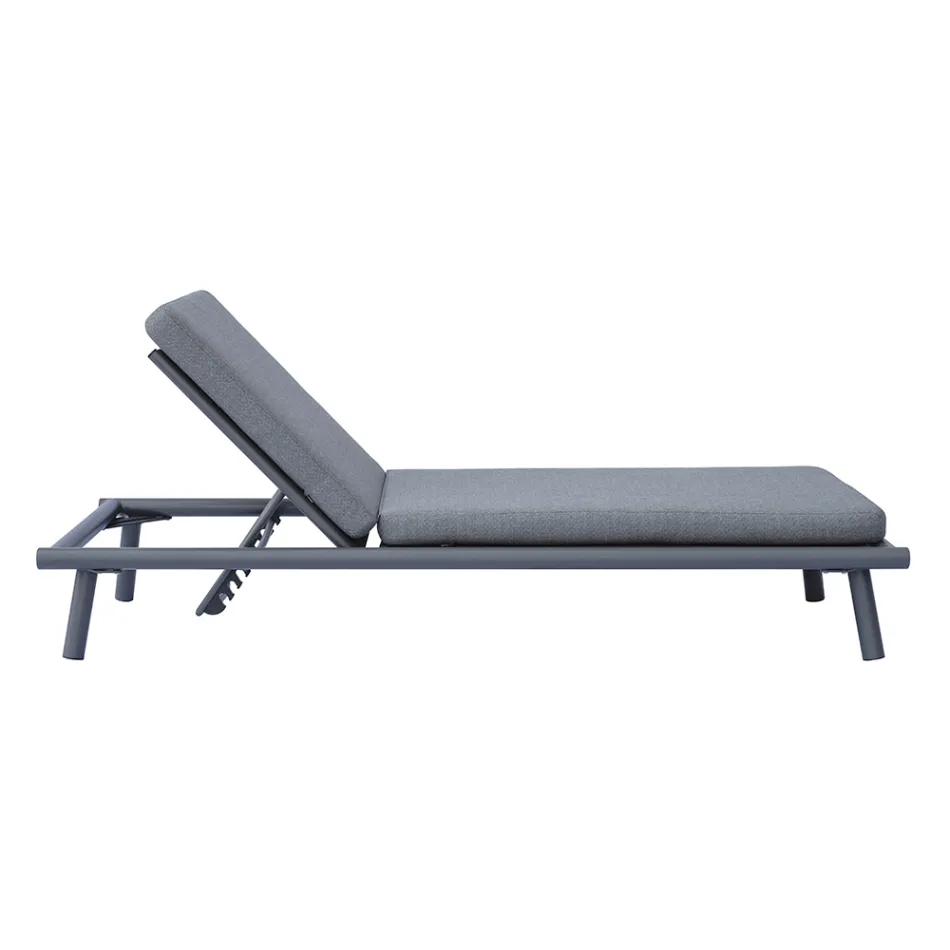 196x75 cm Outdoor Aluminum Sun Lounger with Cushion - Sundra Viadurini