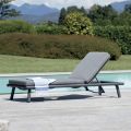 196x75 cm Outdoor Aluminum Sun Lounger with Cushion - Sundra