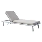196x75 cm Outdoor Aluminum Sun Lounger with Cushion - Sundra Viadurini