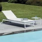 205x76 cm Outdoor Aluminum Sun Lounger with Cushion - Tessara Viadurini