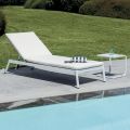 205x76 cm Aluminum Outdoor Sun Lounger with Cushion - Tessara