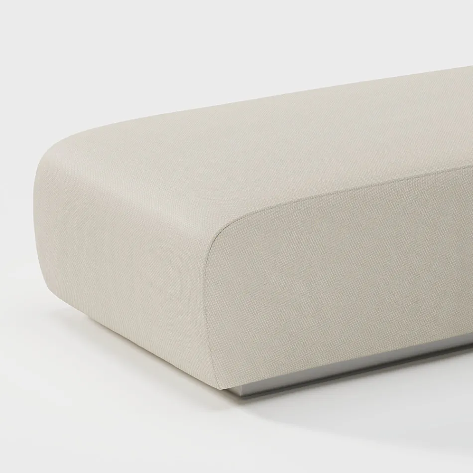 Outdoor Sunbed with Padding in Draining Rubber Made in Italy - Bahias Viadurini