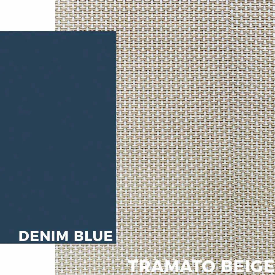 Outdoor Sunbed in Aluminium with Wheels and Armrests Modern Design - Carmine Viadurini