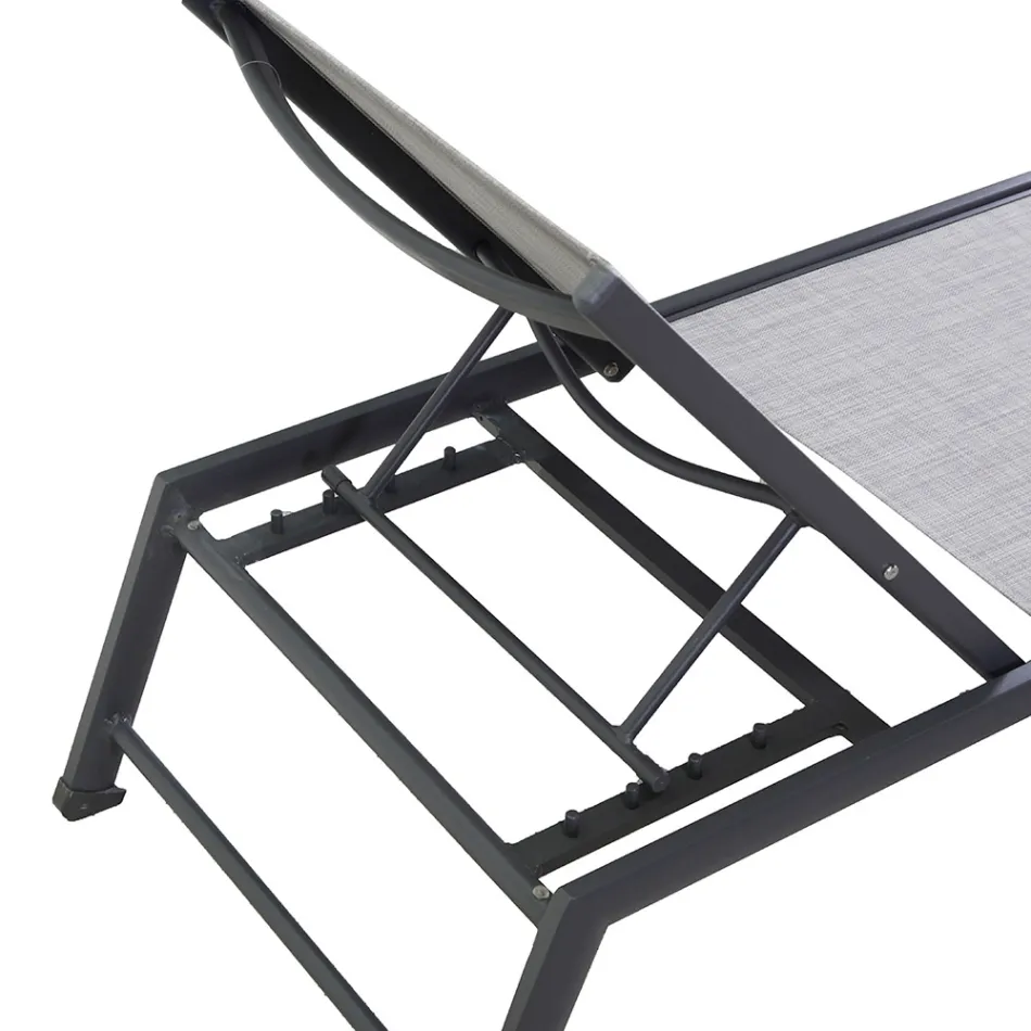 Outdoor Lounger in Aluminium with Different Finishes - Sheet Viadurini