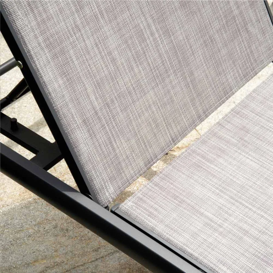 Outdoor Lounger in Aluminium with Different Finishes - Sheet Viadurini