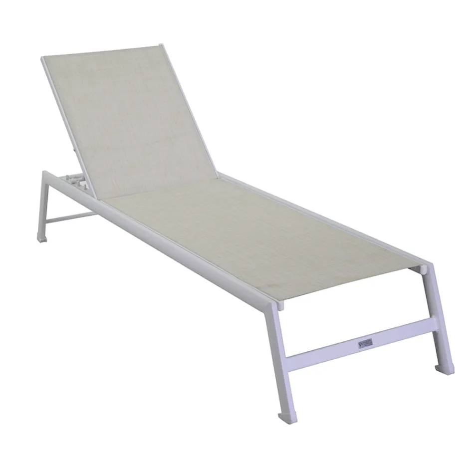 Outdoor Lounger in Aluminium with Different Finishes - Sheet Viadurini