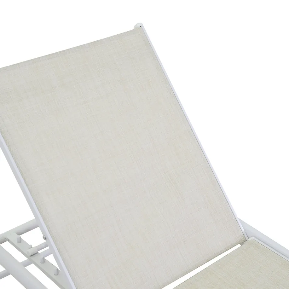 Outdoor Lounger in Aluminium with Different Finishes - Sheet Viadurini