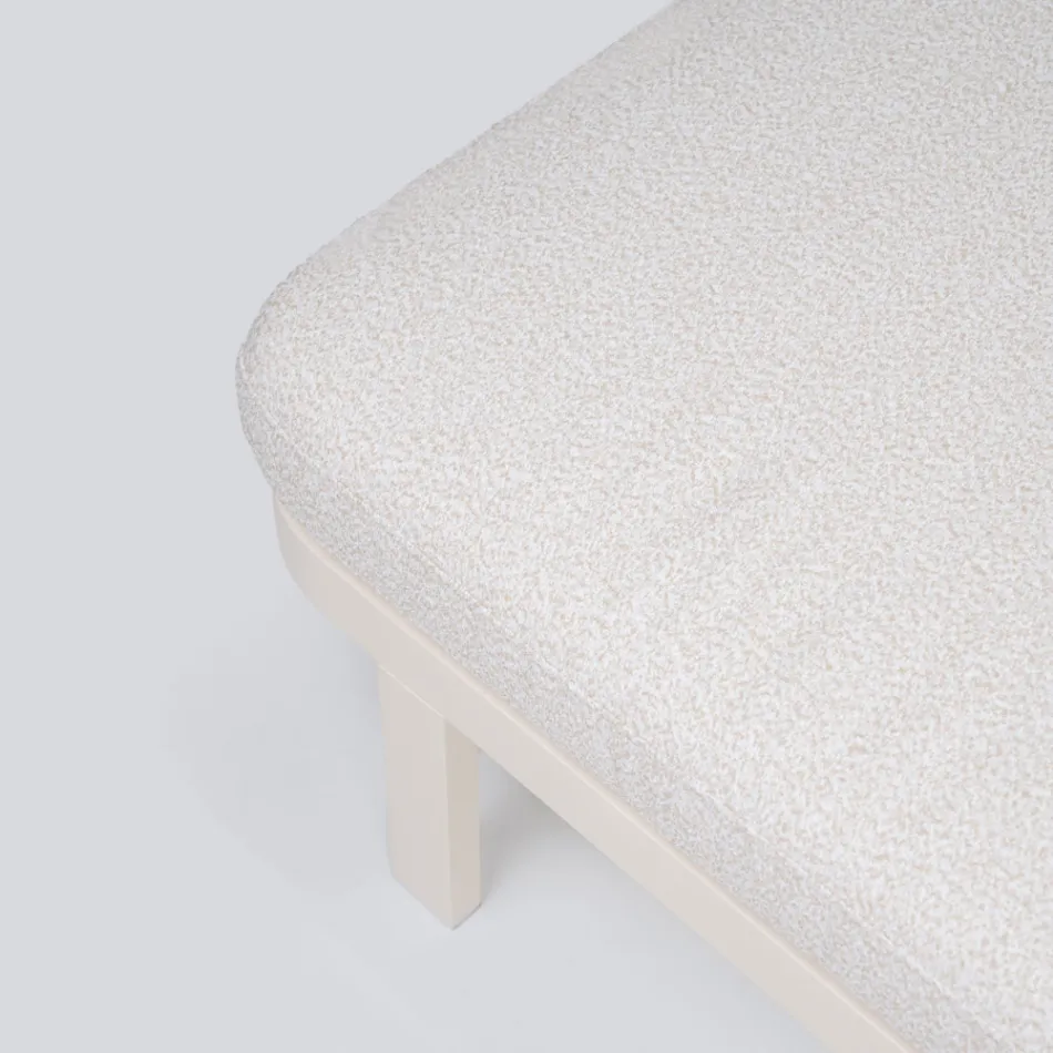 Outdoor Lounger in Aluminium and Fabric with Wheels - Solaria Viadurini