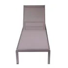 Outdoor Lounger Made of Anodized Aluminium and Textilene - Block Viadurini