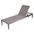 Outdoor Lounger Made of Anodized Aluminium and Textilene - Block