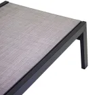 Outdoor Lounger Made of Aluminium and Textilene with 2 Wheels - Costume Viadurini