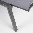 Reclining Outdoor Lounger with Aluminium and Textilene Wheels - Jewel Viadurini
