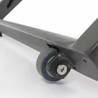 Reclining Outdoor Lounger with Aluminium and Textilene Wheels - Jewel Viadurini