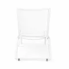 Reclining Outdoor Lounger with Aluminium and Textilene Wheels - Jewel Viadurini