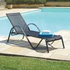 Stackable Garden Lounger in Aluminium and Textilene - Spero Viadurini