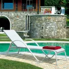 Stackable Garden Lounger in Aluminium and Textilene - Spero Viadurini