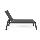 Modern Garden Sunbed in Aluminium with Wheels for Outdoors - Franz Viadurini