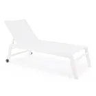 Modern Garden Sunbed in Aluminium with Wheels for Outdoors - Franz Viadurini