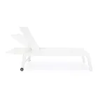 Modern Garden Sunbed in Aluminium with Wheels for Outdoors - Franz Viadurini