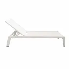 Aluminium Sunbed with Textilene Cushion, 3 Finishes - Moira Viadurini