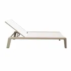 Aluminium Sunbed with Textilene Cushion, 3 Finishes - Moira Viadurini