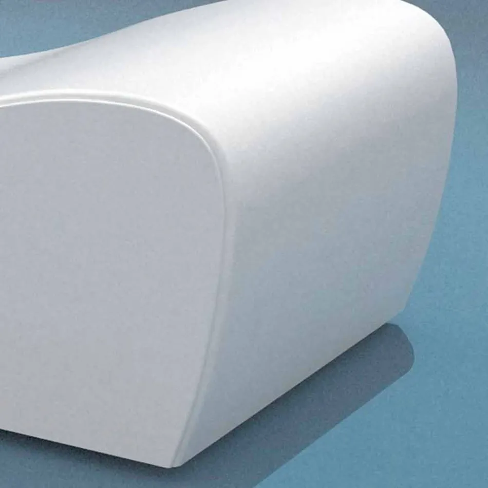 Cot relax Wave Trona white nautical imitation leather made in Italy Viadurini