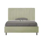 120x200 cm Microfiber Bed with Symmetrical Vertical Lines Made in Italy - Glove Viadurini