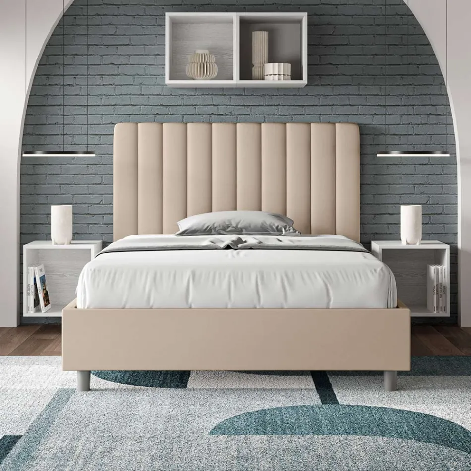 120x200 cm Bed Headboard with Symmetrical Vertical Lines Made in Italy - Guanto Viadurini