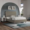 120x200 cm Bed Headboard with Symmetrical Vertical Lines Made in Italy - Guanto