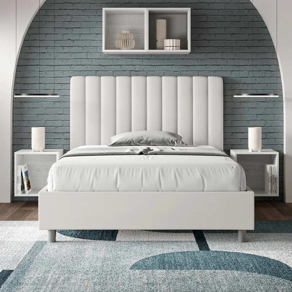 140x200 cm Bed Headboard with Symmetrical Vertical Lines Made in Italy - Guanto Viadurini