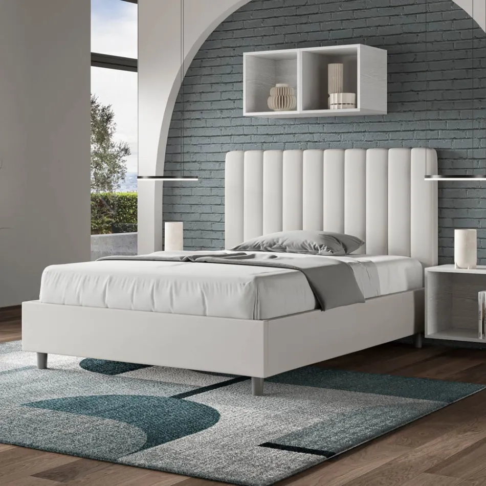 140x200 cm Bed Headboard with Symmetrical Vertical Lines Made in Italy - Guanto Viadurini