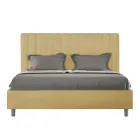 160x200 cm Microfiber Bed with Symmetrical Vertical Lines Made in Italy - Glove Viadurini