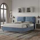 160x200 cm Bed Headboard with Microfiber Cushions Made in Italy - Olympics Viadurini