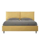 160x200 cm Bed Headboard with Microfiber Cushions Made in Italy - Olympics Viadurini