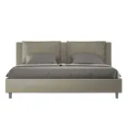 180x200 cm Bed with Headboard and Faux Leather Cushions Made in Italy - Olimpiadi Viadurini