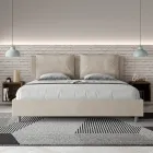 190x200 cm Bed Headboard with Microfiber Cushions Made in Italy - Olympics Viadurini