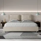 200x200 cm Bed Headboard with Microfiber Cushions Made in Italy - Olympics Viadurini