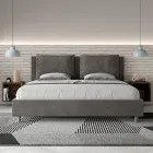 200x200 cm Bed Headboard with Microfiber Cushions Made in Italy - Olympics Viadurini