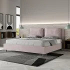 200x200 cm Bed Headboard with Microfiber Cushions Made in Italy - Olympics Viadurini