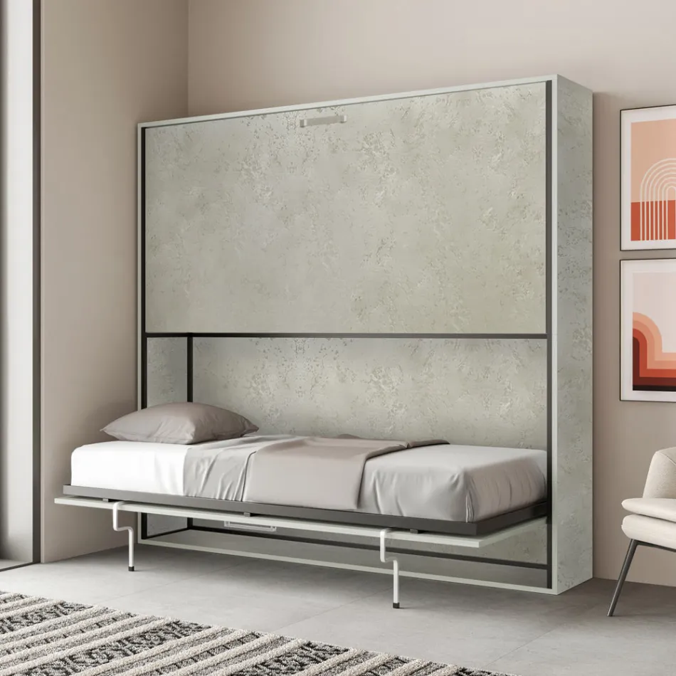 Horizontal Folding Bunk Bed Made in Italy - Collaborative Viadurini