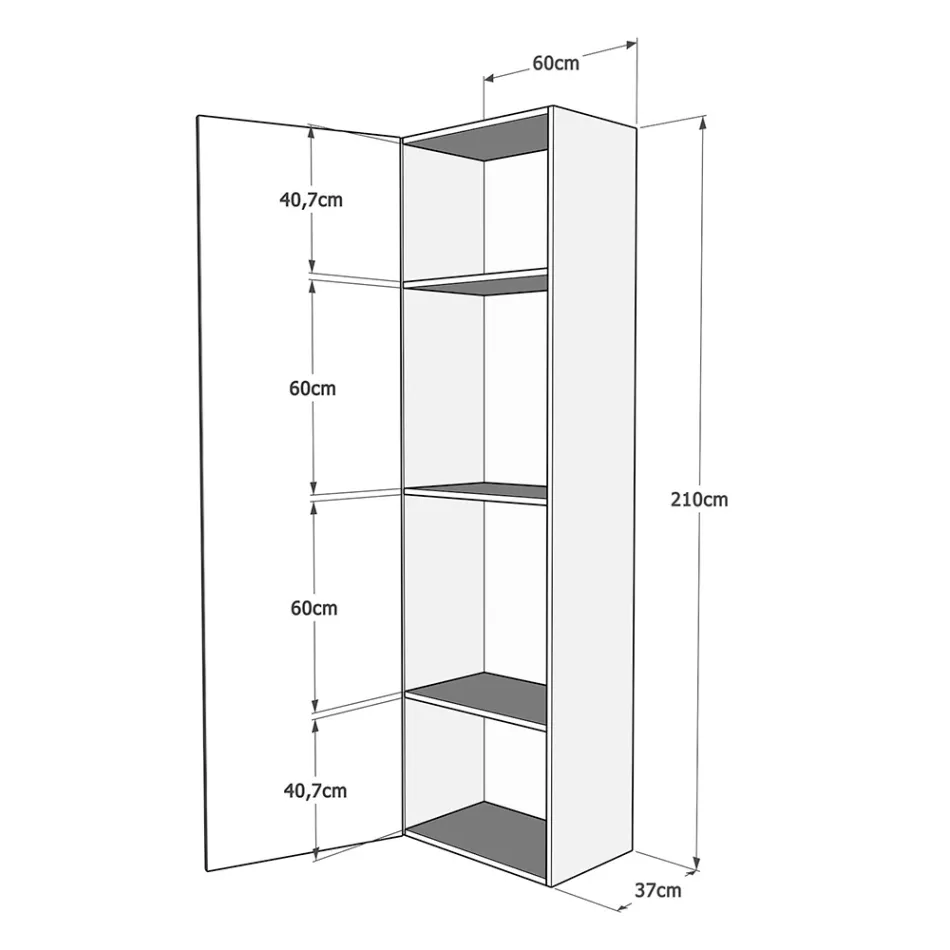 Queen Size Bed with Vertical Foldaway with Column and Wall Unit - Magicompare Viadurini