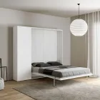 Queen Size Bed with Vertical Foldaway and Column - Magicompare Viadurini