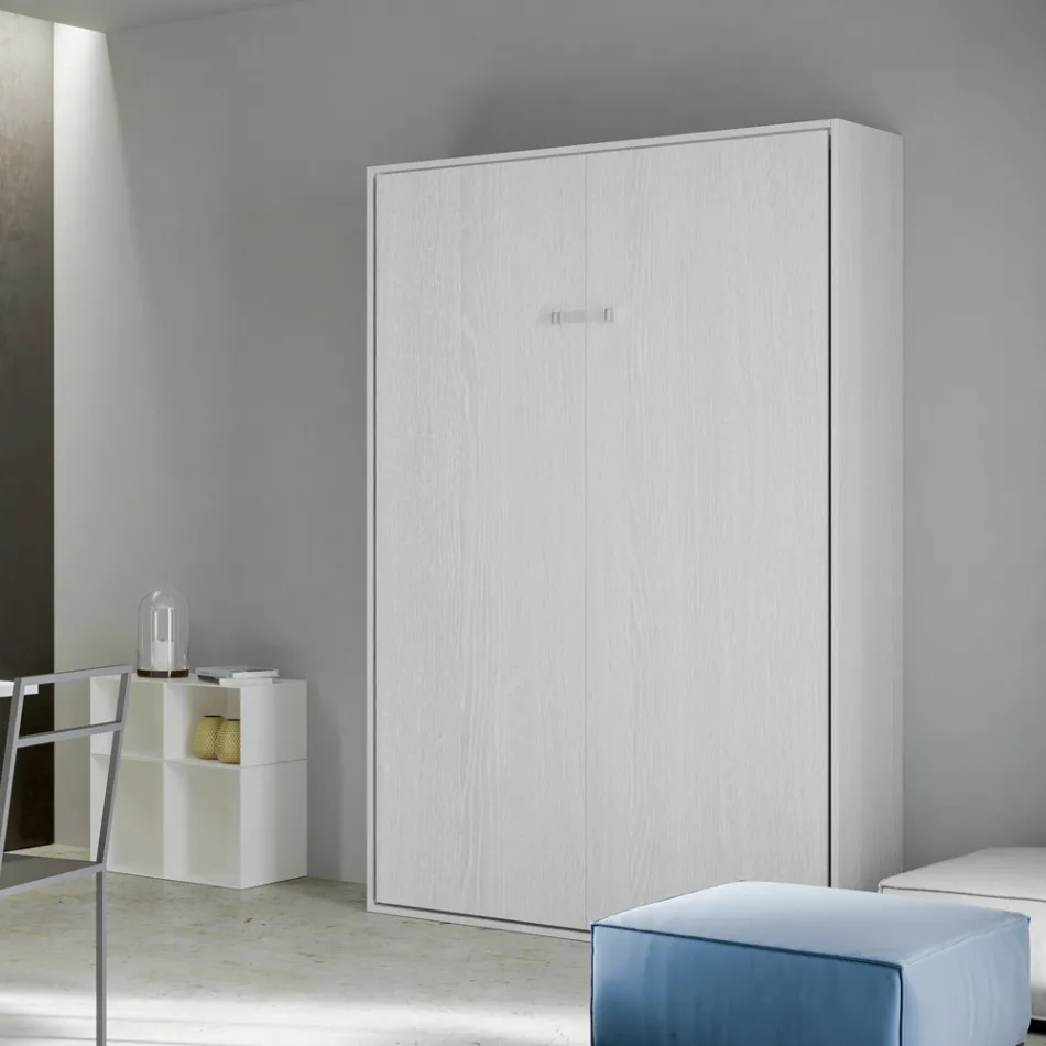 Queen Size Bed with Vertical Foldaway in Different Finishes - Magicompare Viadurini