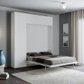 Vertical Foldaway French Bed with Wall Unit and Column - Magicompare